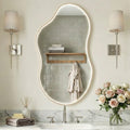 Led Accented Asymmetrical Metal Wall Mirror