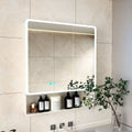 Led Bathroom Medicine Cabinet With Single Color White Light Anti Fogging Easy To Install Aluminum Plastic Cabinet 31.5 35.43