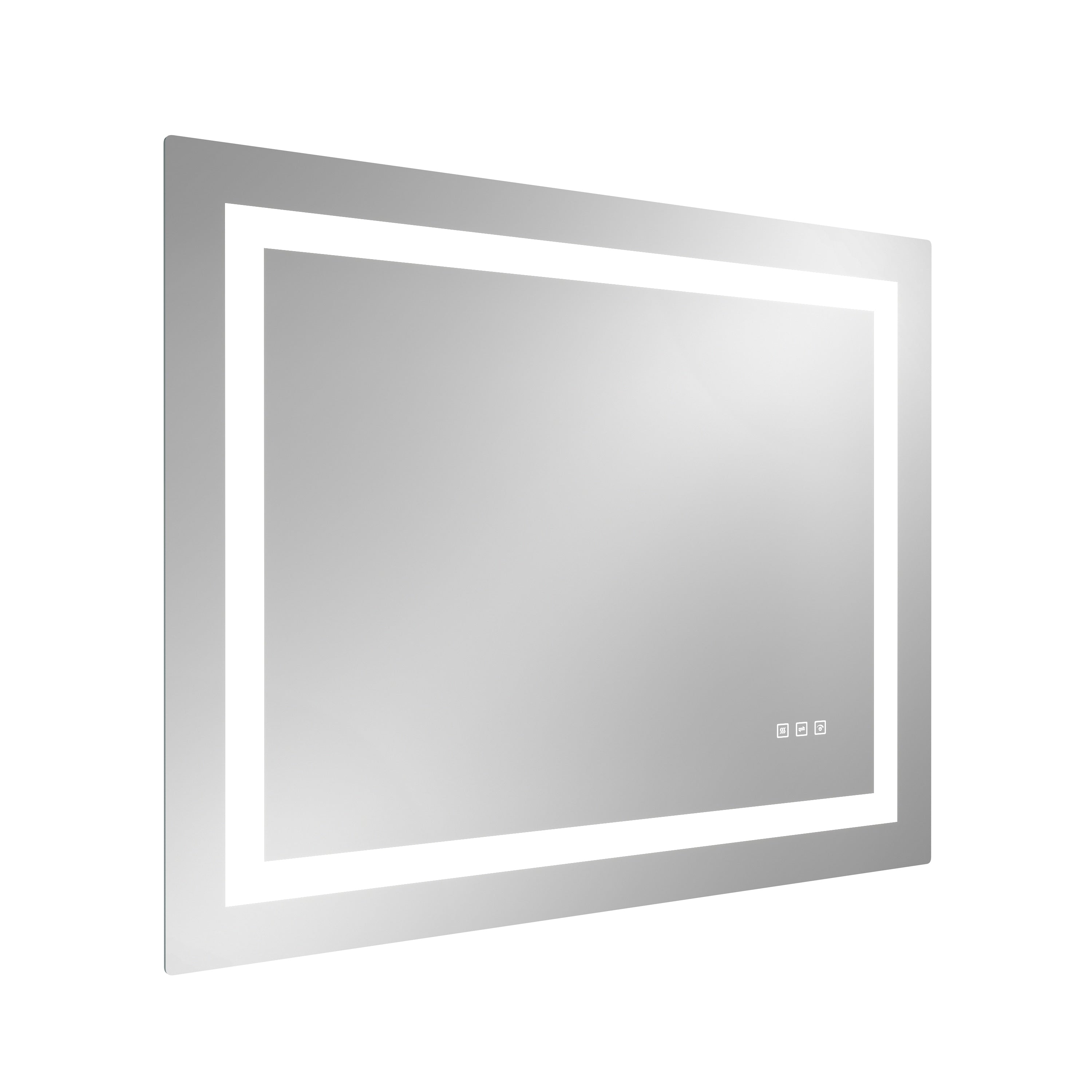 Led Bathroom Vanity Mirror With Single Light Strip 3 Color Dimmable Lighting Anti Fog Touch Sensor Makeup Wall Mirror