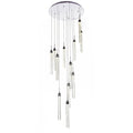 Led Crystal Pendant Lighting With Chrome Steel Frame