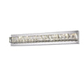 Led Crystal Wall Sconce With Chrome Metal Frame