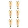 Led Decorative Helix Vertical 2000K Nostalgic Filament 6 Watts 300 Lumens Amber Tint St18 Light Bulb N A