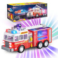 Led Fire Truck Toy For Toddlers Red