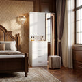 Led Full Length Mirror Jewelry Cabinet With 3 Drawers Sliding Storage Lighted Vanity Storage Dresser
