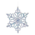 Led Hanging Tinsel Snowflake 31.5 H
