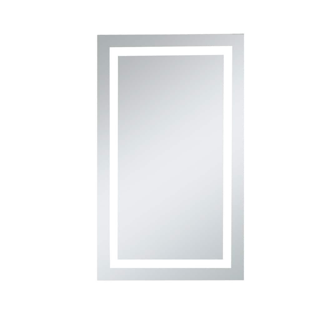 Led Hardwired Mirror Rectangle Dimmable 5000K Silver