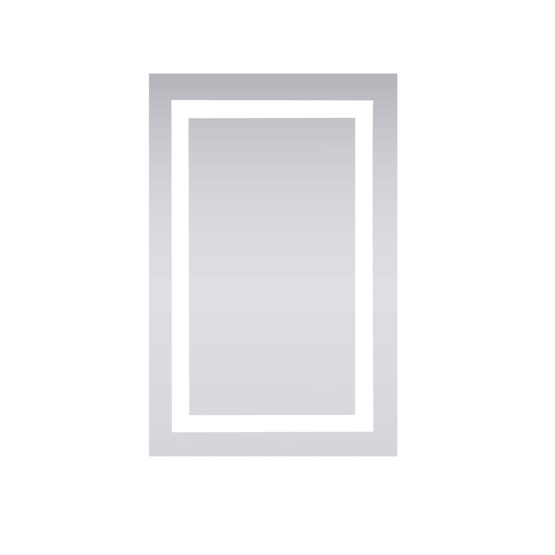Led Hardwired Mirror Rectangle W20 H30 Dimmable 5000K Silver