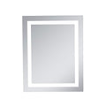 Led Hardwired Mirror Rectangle W24 H30 Dimmable 5000K Silver
