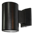 Led Light Drum Sconce In Black Finish