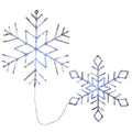 Led Light Ice Crystal Snowflakes Set Of 2 White