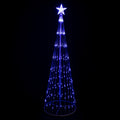 9 Blue Led Lighted Show Cone Christmas Tree Outdoor Decoration
