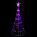 4 Purple Led Lighted Show Cone Christmas Tree Outdoor Decoration