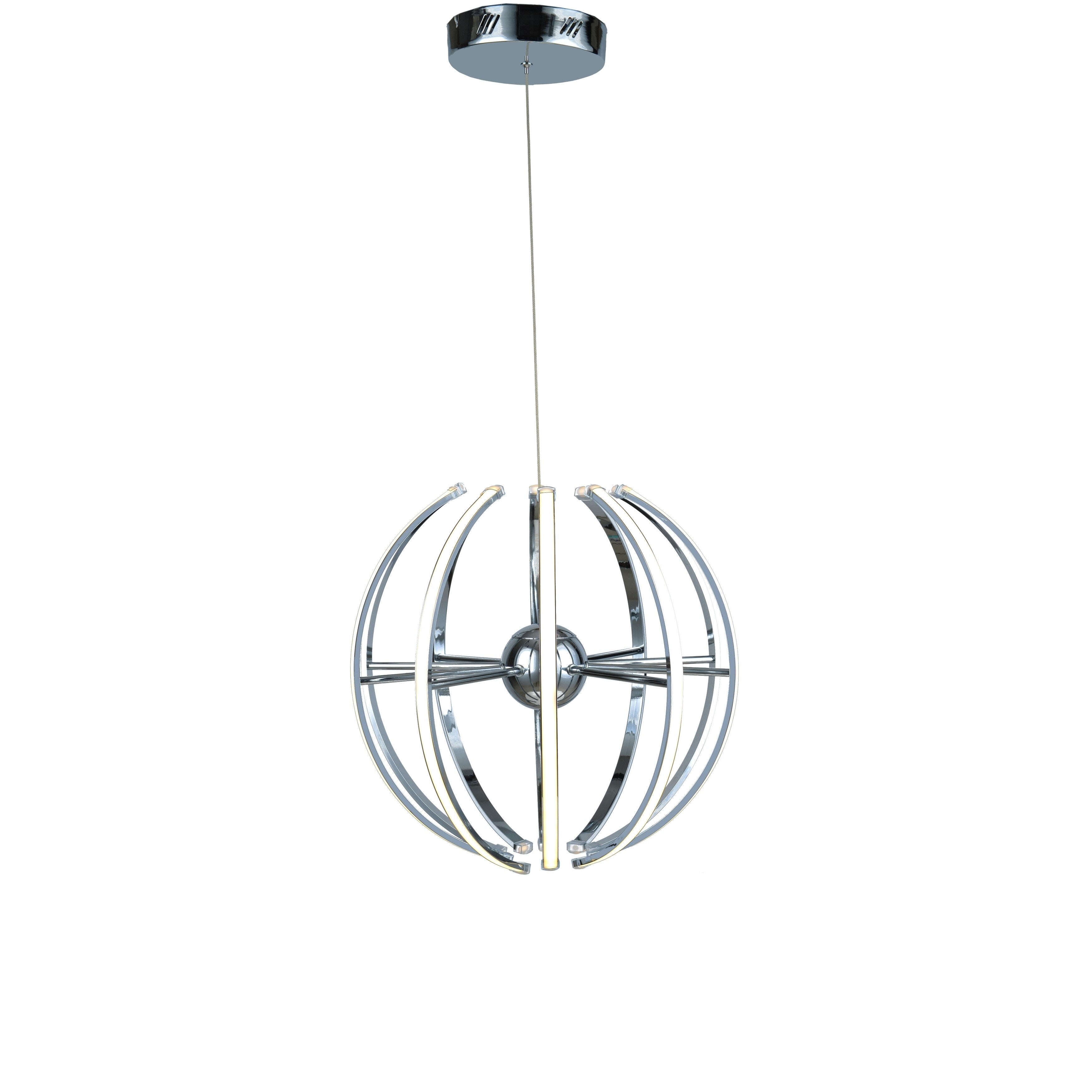 Led Pendant Lighting With Chrome Aluminum Frame