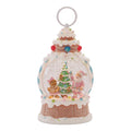 Led Santa Gingerbread Tree Snow Globe 10 H