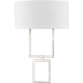Led Shaded Sconce Collection Brushed Nickel One Light Square Wall Sconce