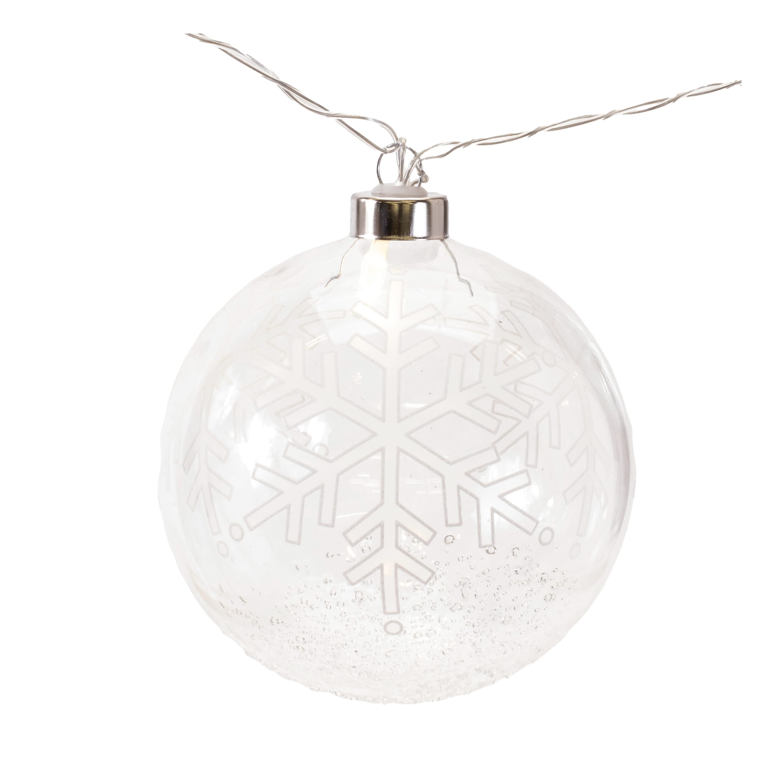 Led Snowflake Ball Ornament Light String 4.5L