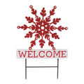 Led Snowflake Welcome Planter Stake