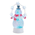 Led Snowman Snow Globe 9.5 H