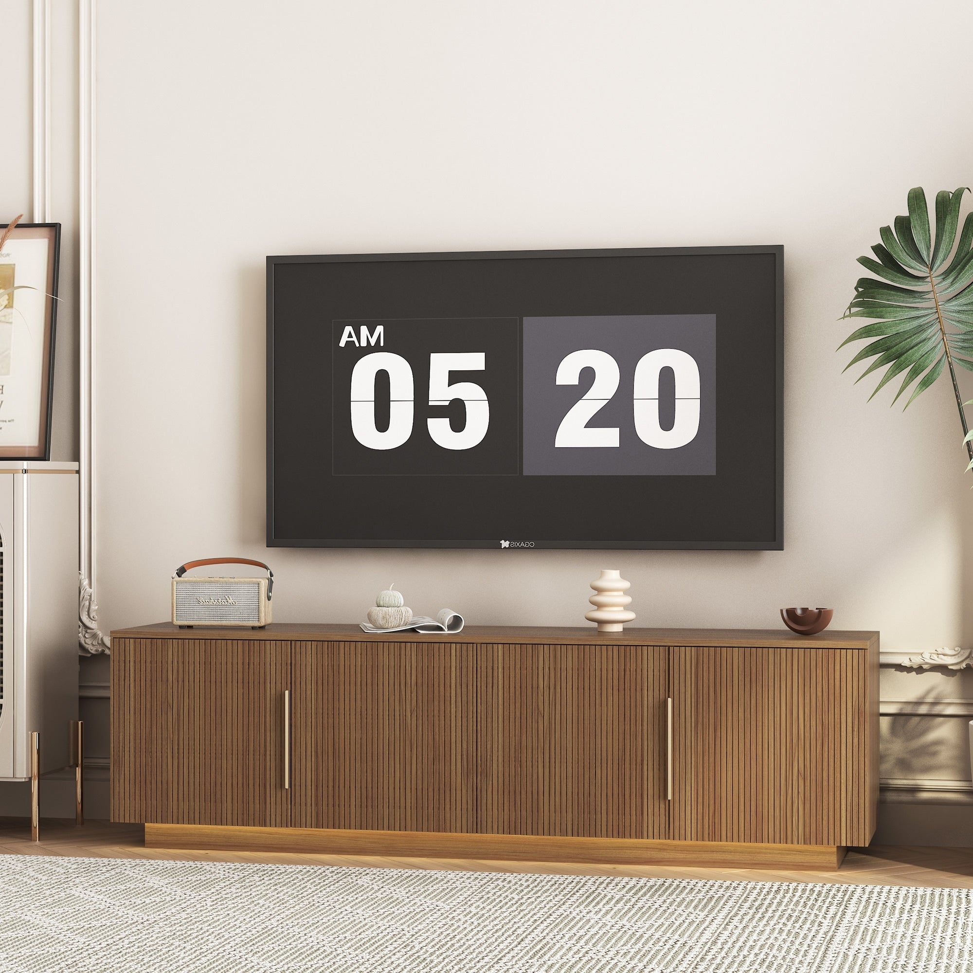 Led Tv Stand Floor Standing Tv Cabinet Entertainment Center For 55 60 65 Inch Tvs