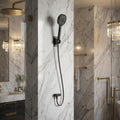 Led Temperature Display Handheld Shower Head Gunmetal Gray High Pressure Shower Head With 4 Spray Modes Digital Fahrenheit