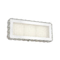 Chrome Stainless Steel Led Wall Sconce With Clear Crystal Accents