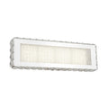 Chrome Stainless Steel Led Wall Sconce With Clear Crystal Accents