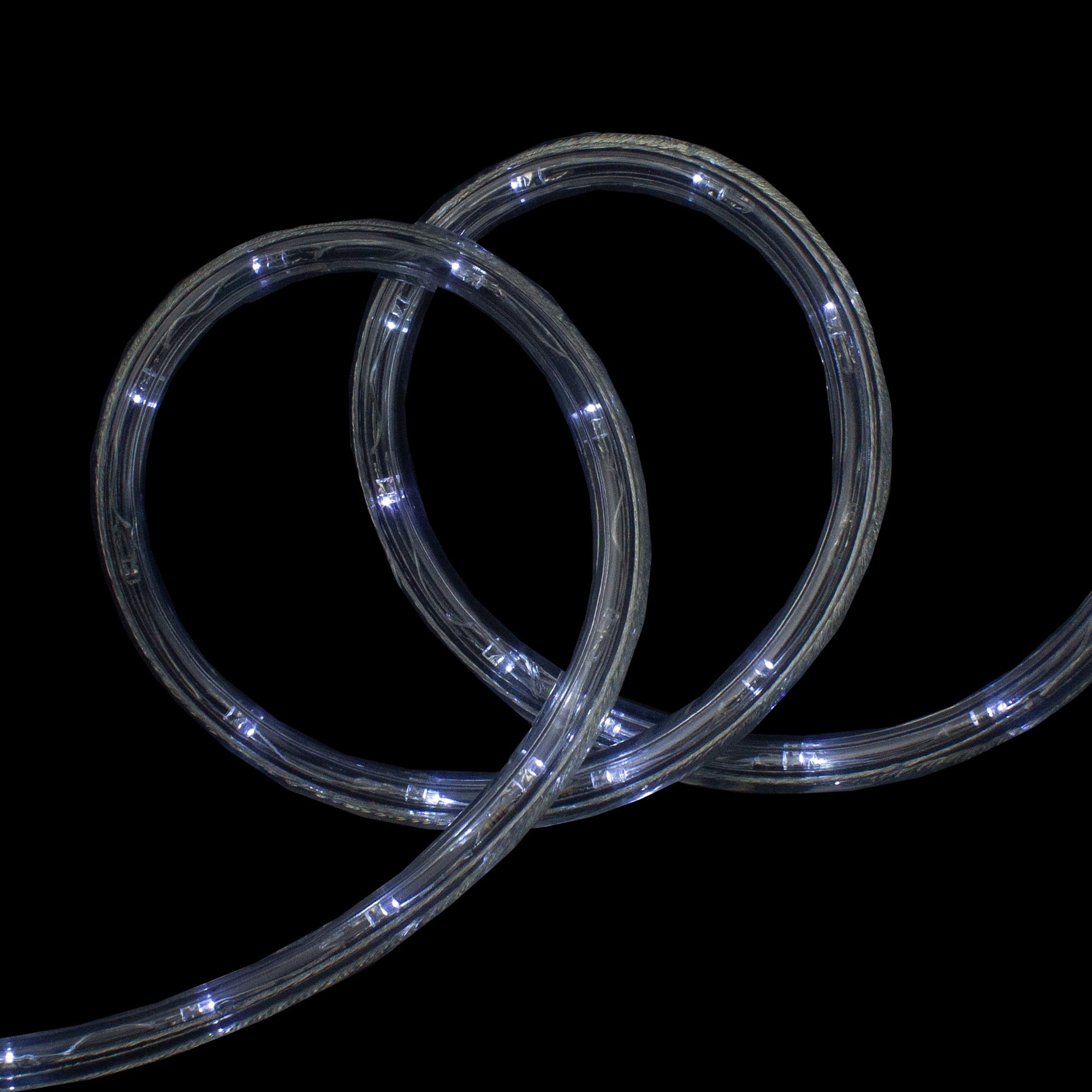 Led White Twinkle Christmas Rope Lights 18 Ft Clear Wire N A
