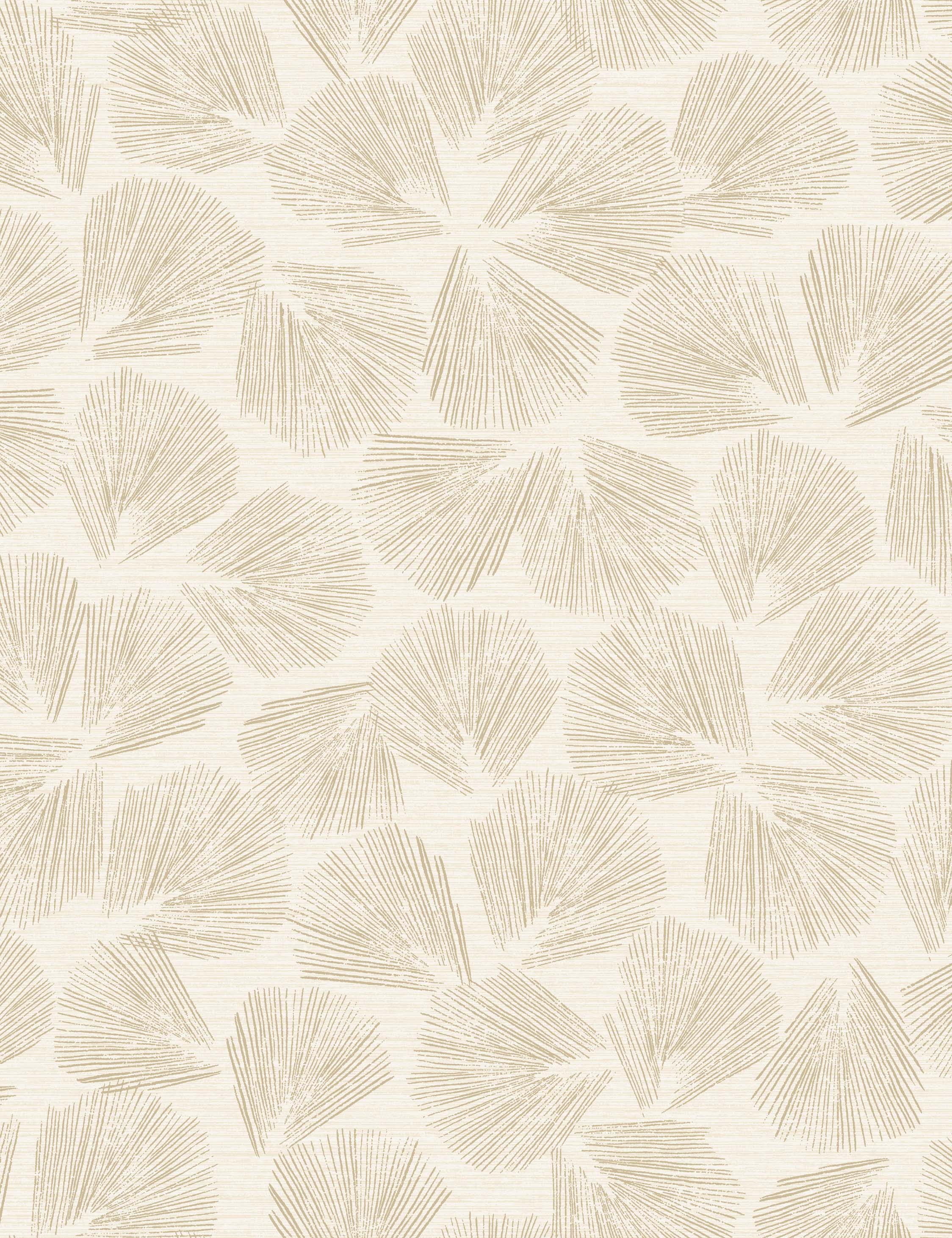Elora Leaf Wallpaper Swatch by Christiane Lemieux, Gold