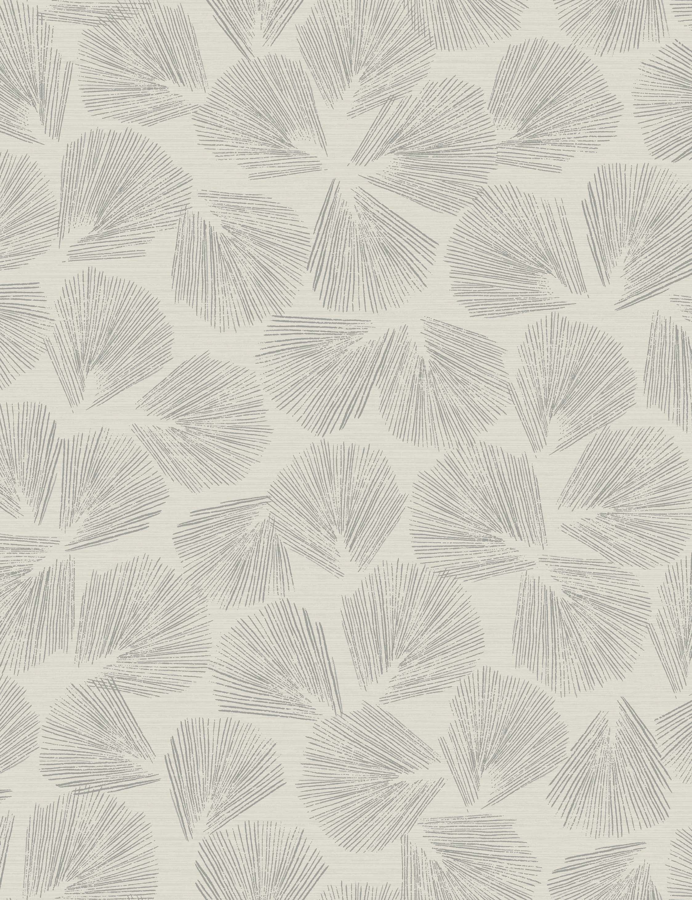 Elora Leaf Wallpaper Swatch by Christiane Lemieux, Gray