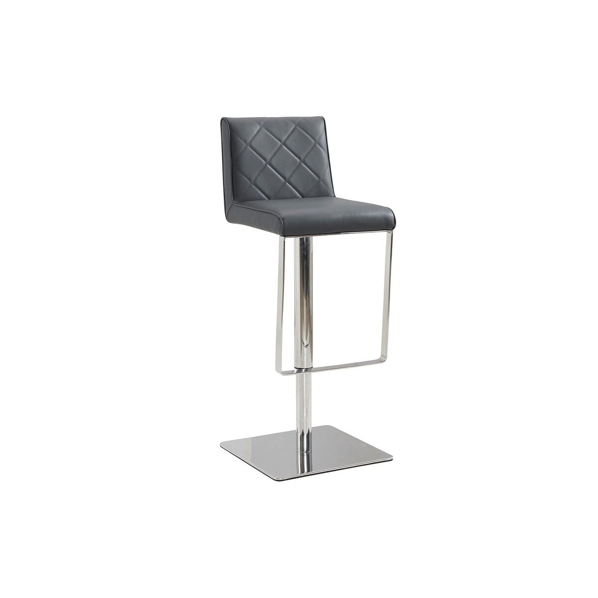 Loft Gray Eco Leather W Stainless Steel Bar Stool By Casabianca Home