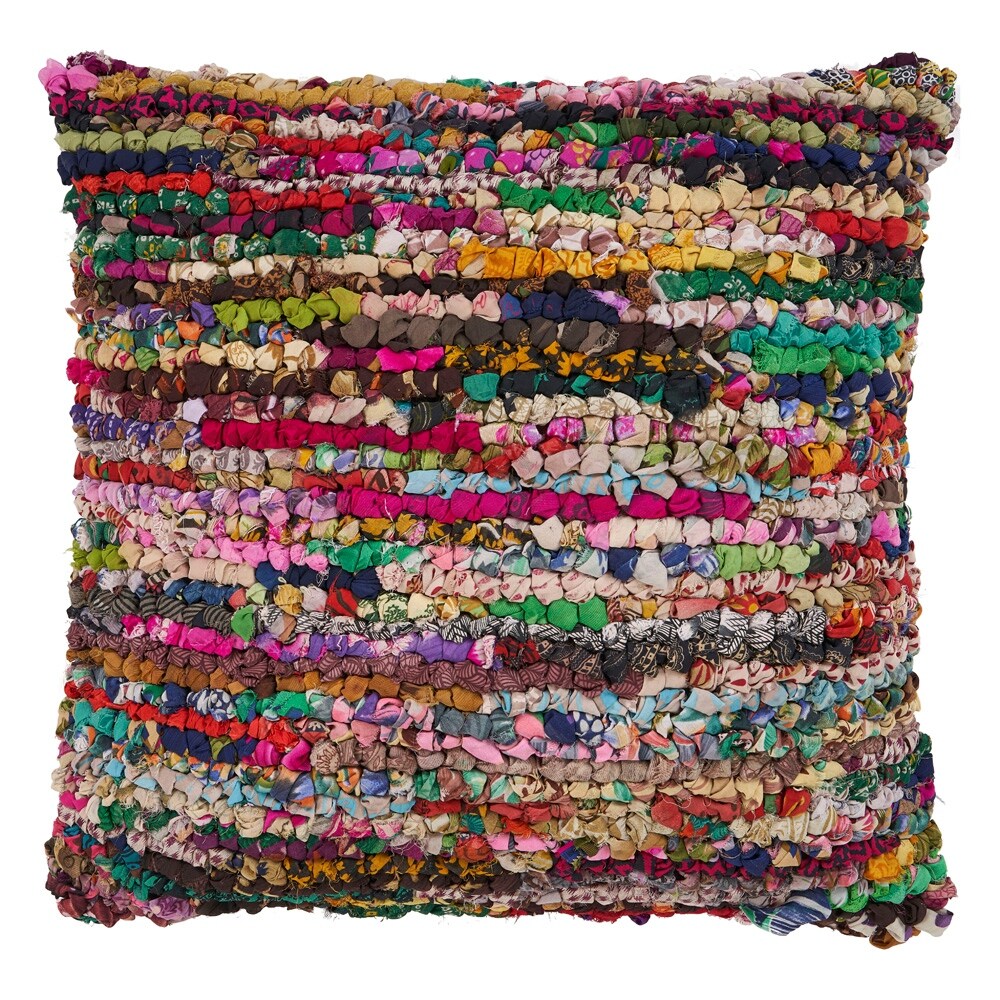 Lr Home Motley Chindi Multi Stripe Floor Pillow 26 Inch