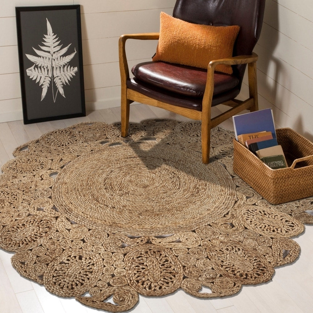 Natural Bloom Boutique Jute Rug 4 Round