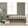 Lr Home Cream Tufted Indoor Bench 311 X 14