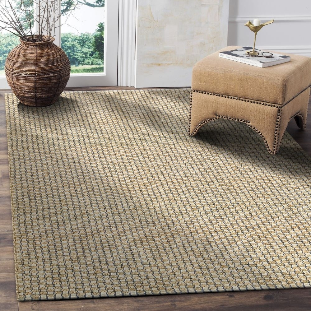 Lr Home Hand Loomed Natural Fiber Dockside Indigo Jute Chenille Rug 5 X 79