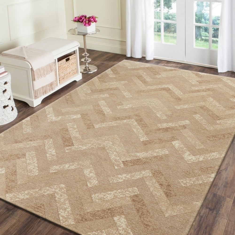 Lr Home Jewel Natural Sahara Chevron Area Rug 78 X 99 8 X10