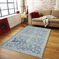 Lr Home Hand Tufted Karma Arabesque Navy Wool Rug 8 X 10