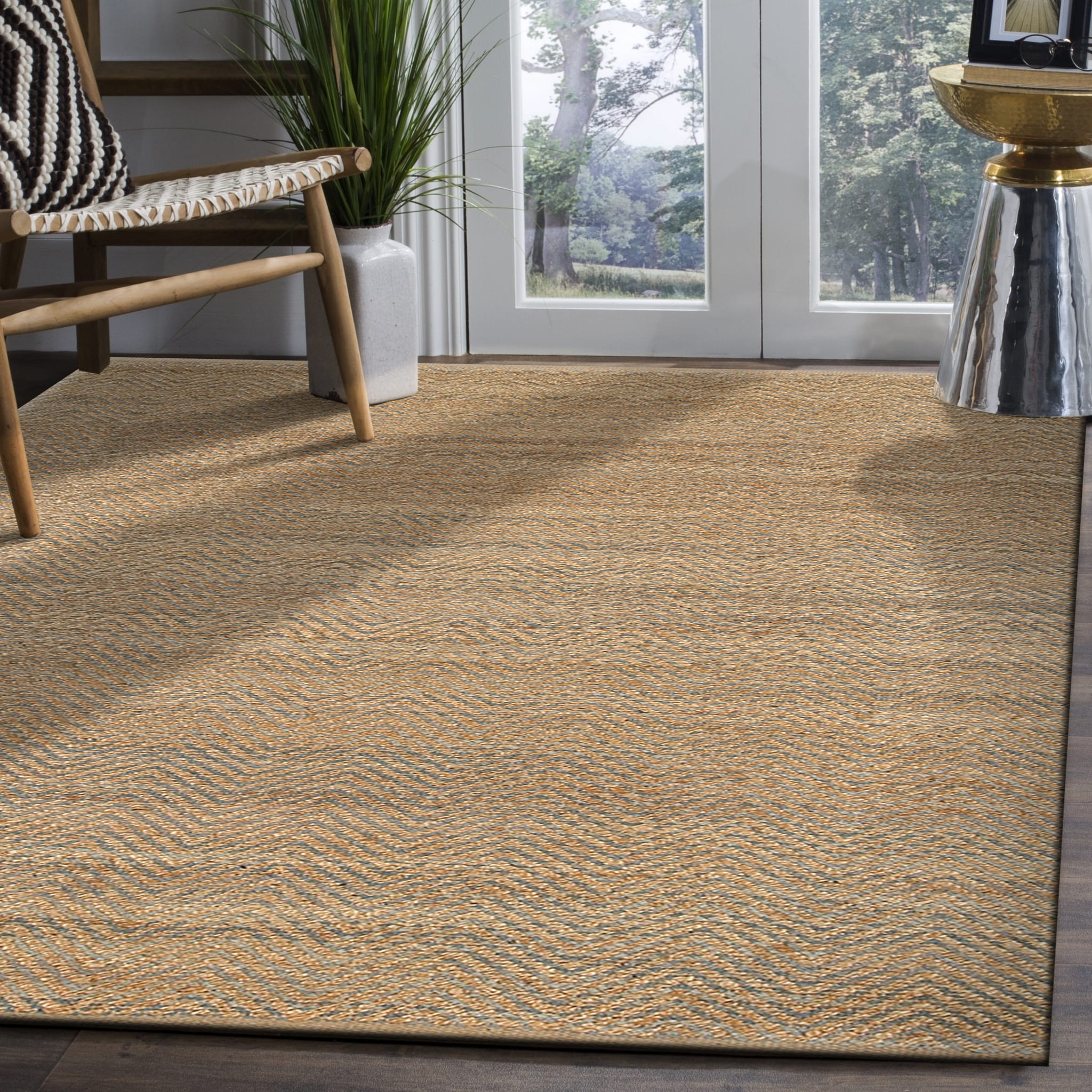Lr Home Natural Fiber Clovis Smokey Waves Grey Area Rug 9 X 12 9 X 12
