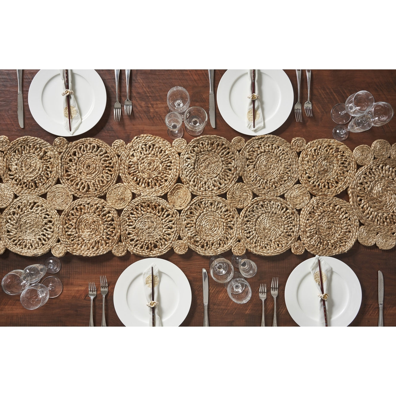 Lr Home Natural Jute Rotary Table Runner 14 X 68 14 X 68