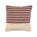 Lr Home Zanthia Stripped Merlot Cotton Indoor Throw Pillow 20 Inch