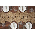 Lr Home Table Top Natural Jute Abstract Table Runner 14 X 68 14 X 68