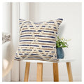 Lr Home Textured Blue Natural Stripe Throw Pillow 18 Inch