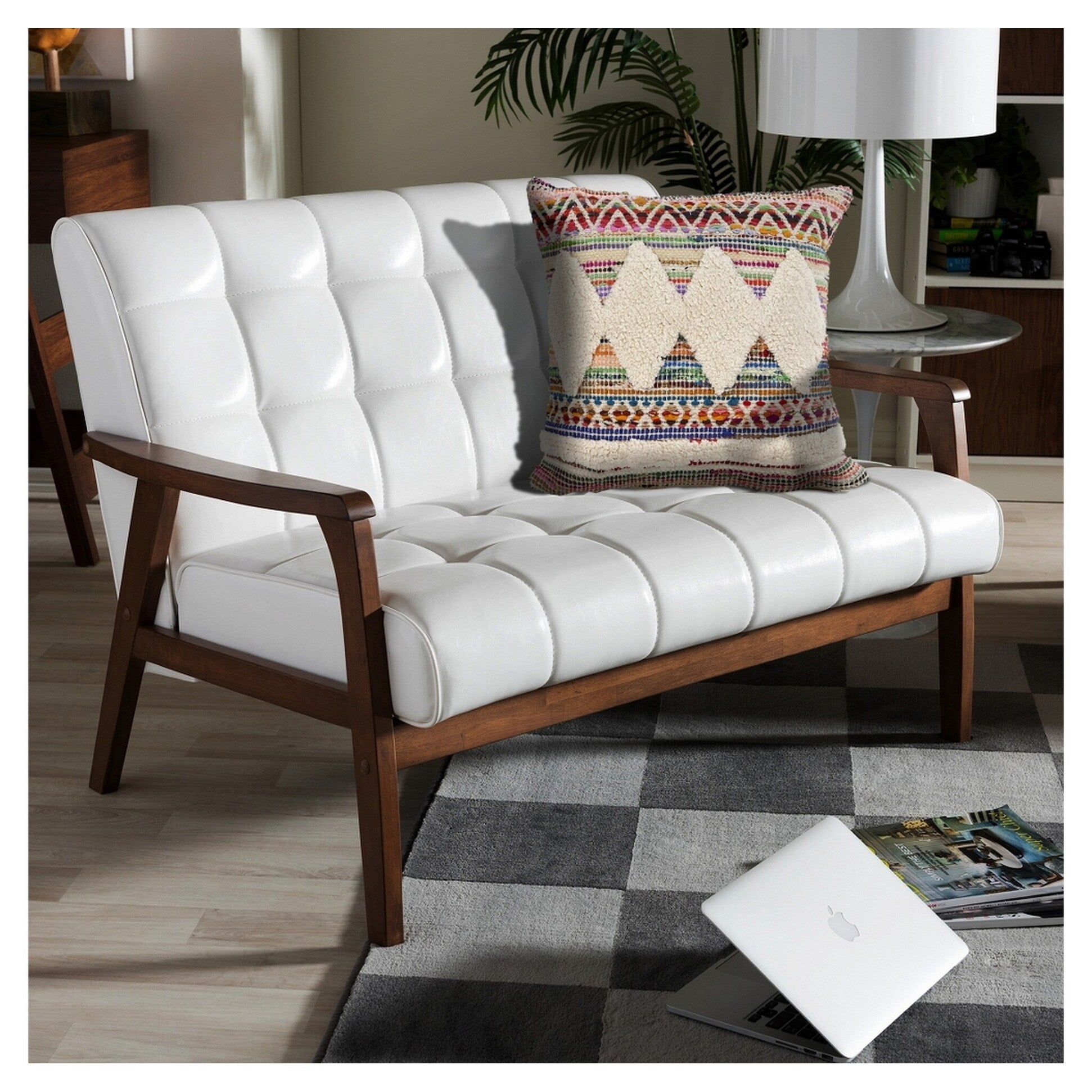 Lr Home Diamond Chevron Natural Cotton Throw Pillow 18 Inch