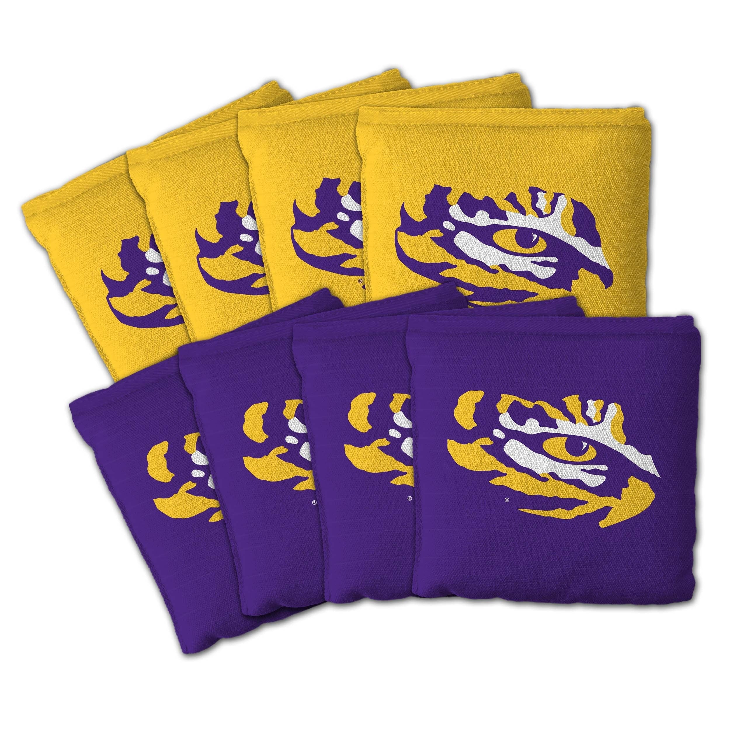 Lsu Tigers Ncaa Dual Sided Pro Stop Slide Cornhole Bags