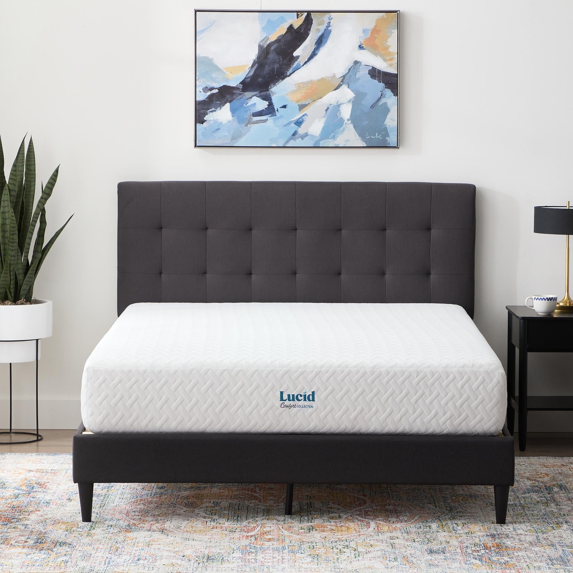 Lucid Comfort Collection 10 Inch Queen Sized Surecool Gel Memory Foam Mattress