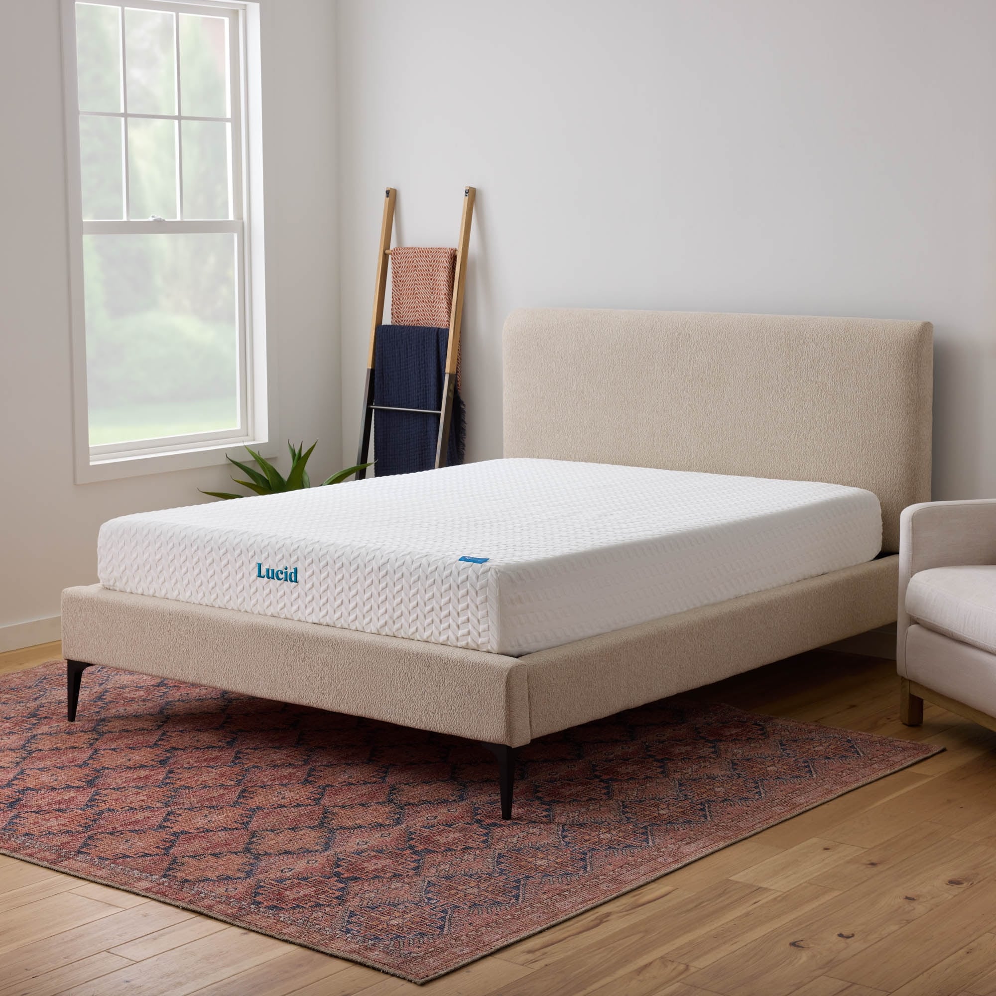Lucid Comfort Collection 10 Inch Surecool Queen Size Luxury Gel Memory Foam Mattress