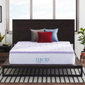Lucid Comfort Collection 2 Inch Zoned Lavender Infused Memory Foam Mattress Topper