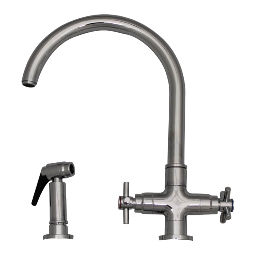 Whitehaus Collection Luxe Kitchen Faucet Chrome Clear