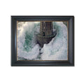 La Jument Lighthouse By Jean Guichard Black Gold Framed Canvas Art 16 In X 20 In Framed Size