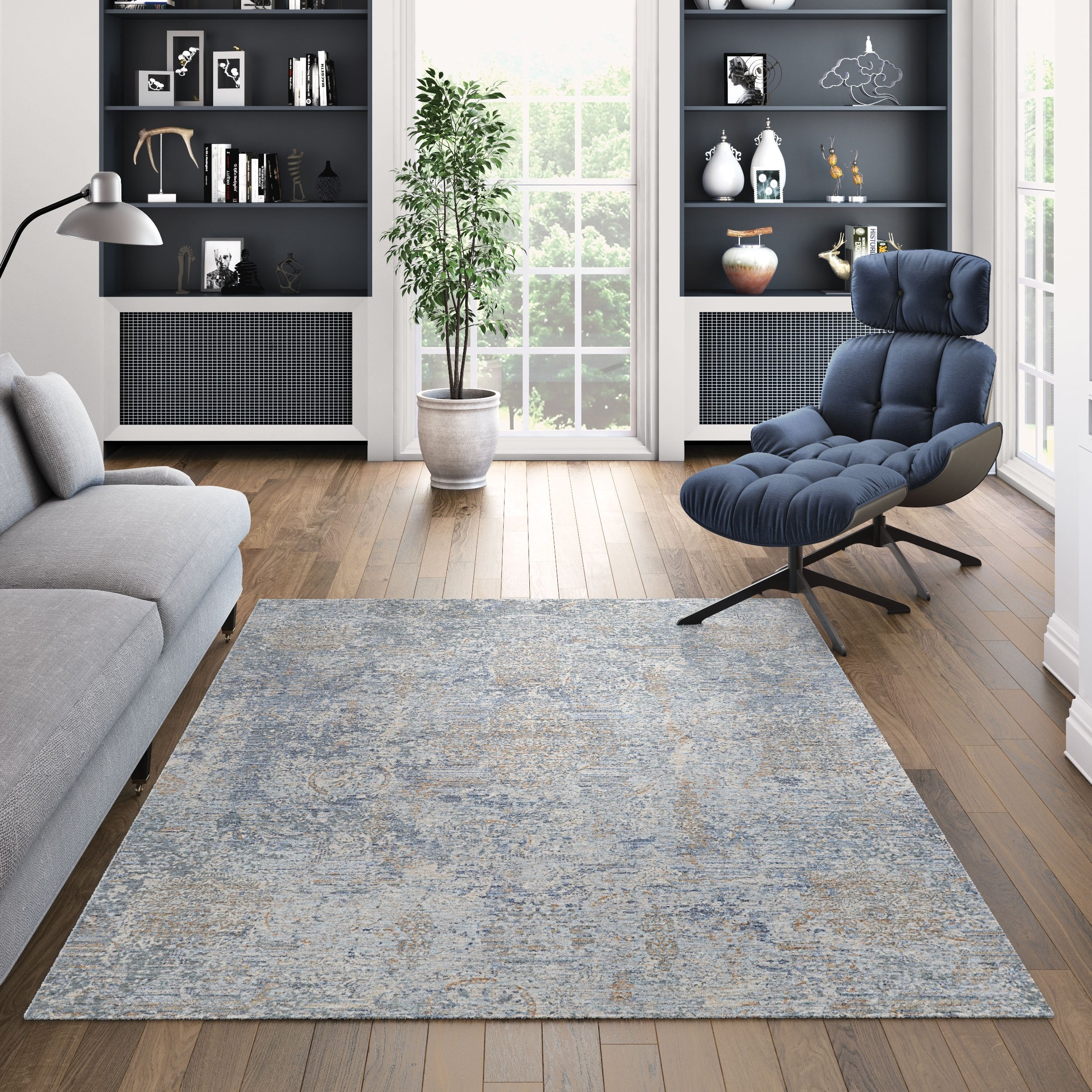 La Mode Costura Light Gray Area Rug