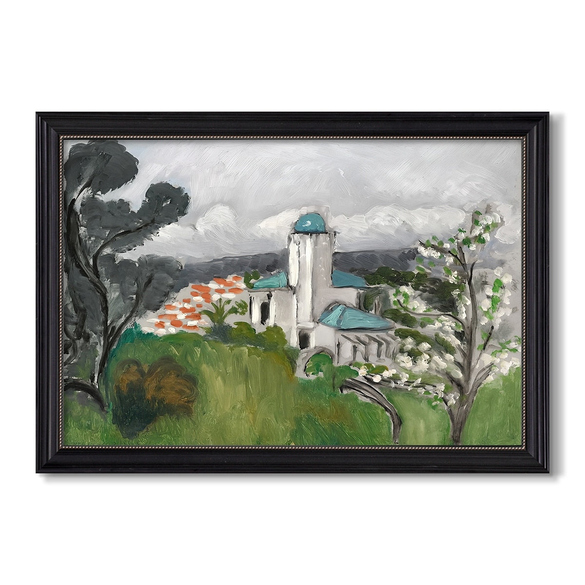 La Villa Bleue C 1918 Henri Matisse Custom Framed Canvas